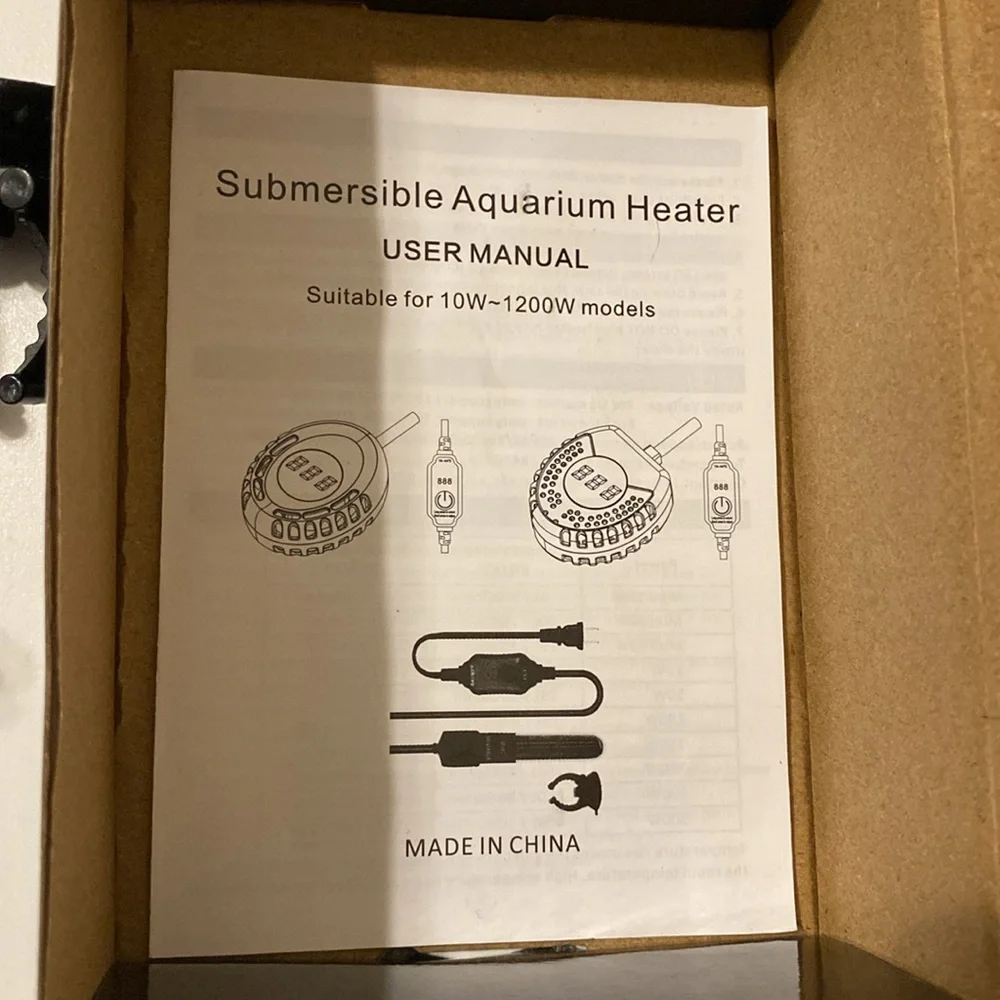 YukiHalu Small Submersible Aquarium Heater for Fish Tank Adjustable New